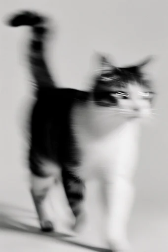 Kinetic Spectral Monochrome style reference image — ghostly silhouette