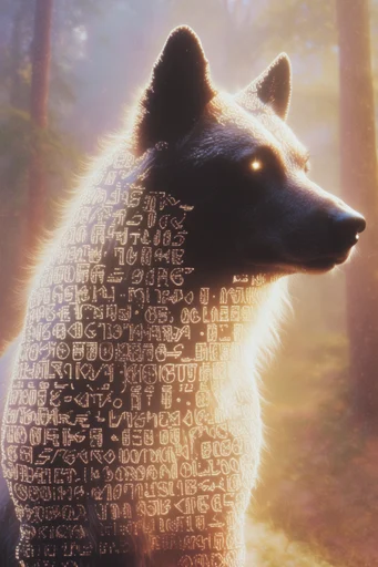 Luminous Typographic Realism style AI image example 3