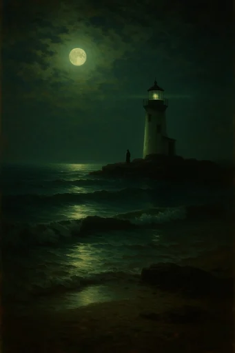 Hazy Nocturnal Tonalism style reference image — nocturnal mood