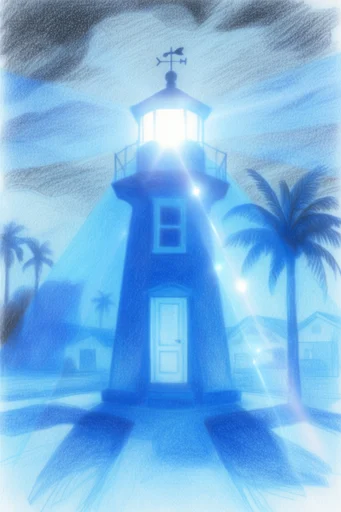 Ethereal Cobalt Reverie style reference image — grainy paper texture