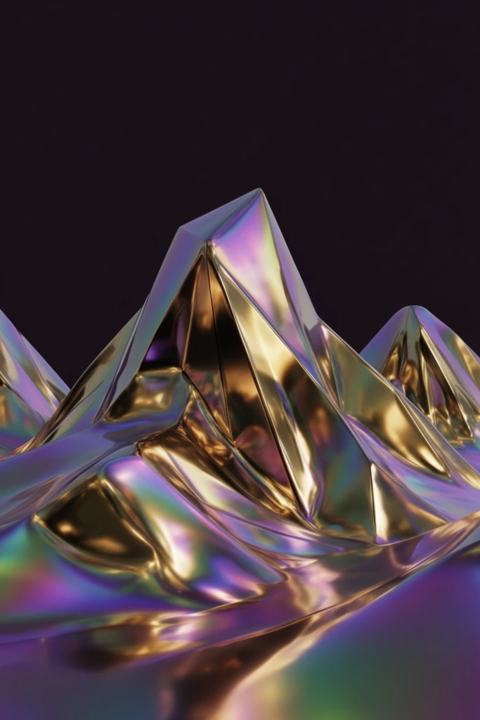 Prismatic Refraction Futurism style AI image example 2