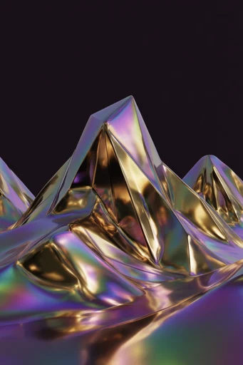 Prismatic Refraction Futurism style reference image — spectral light refraction