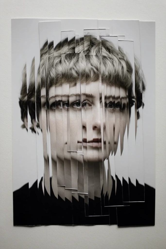 Fragmented Analog Surrealism style AI image example 1