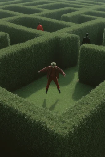 Surrealist Topiary Labyrinths moodboard — generate AI images in this style