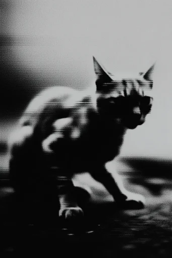 Cinematic Monochrome Noir style reference image — spectral motion blur
