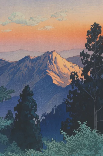Nostalgic Luminous Landscapes style reference image — textured paper grain