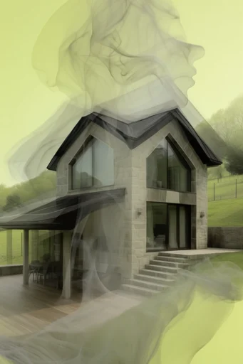 Translucent Crimson Etherealism style AI image example 4