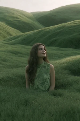 Surreal Verdant Minimalism style reference image — extreme scale contrast