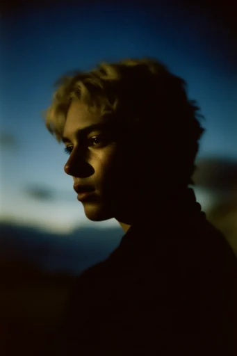 Cinematic Nocturnal Twilight style reference image — starburst lens flare