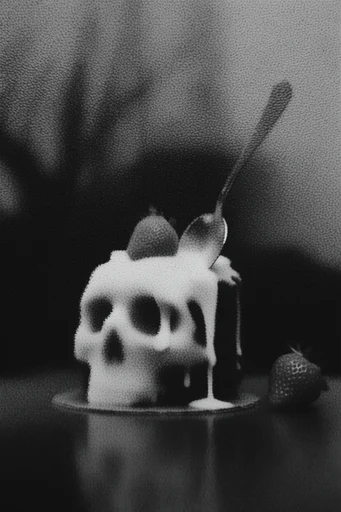 Monochromatic Analog Grime style reference image — atmospheric dark noir