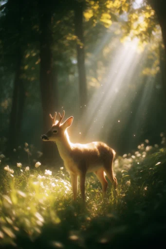 Ethereal Mystical Realism style reference image — golden hour backlighting