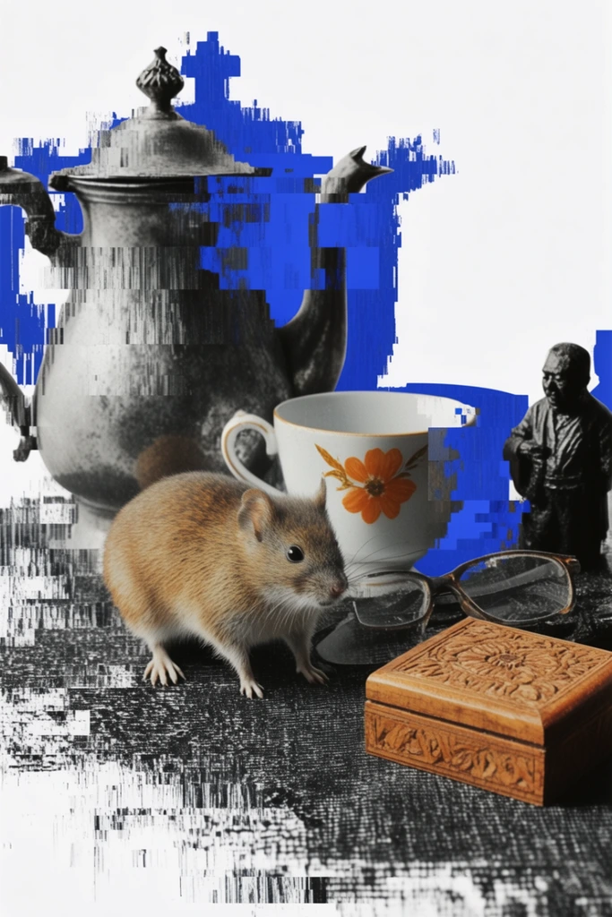 Digital Glitch Surrealism style AI image example 3
