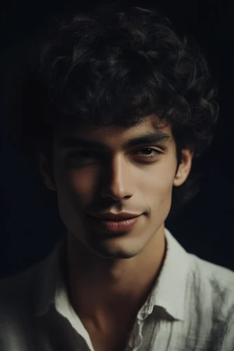 Intimate Chiaroscuro Portraits style reference image — muted earthy palette