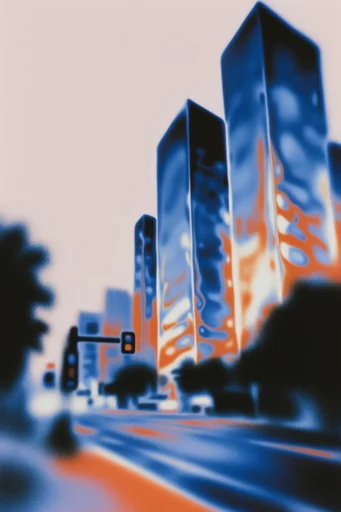Thermal Liquid Chrome style reference image — thermal imaging color palette