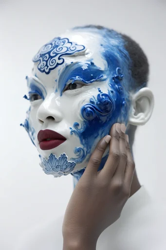 Surreal Delftware Fluidity moodboard — generate AI images in this style