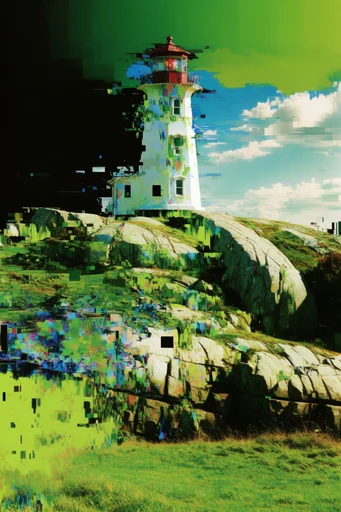 Digital Decay Surrealism style reference image — datamoshing