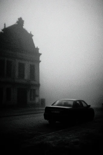 Atmospheric Noir Pictorialism style reference image — high-contrast black and white