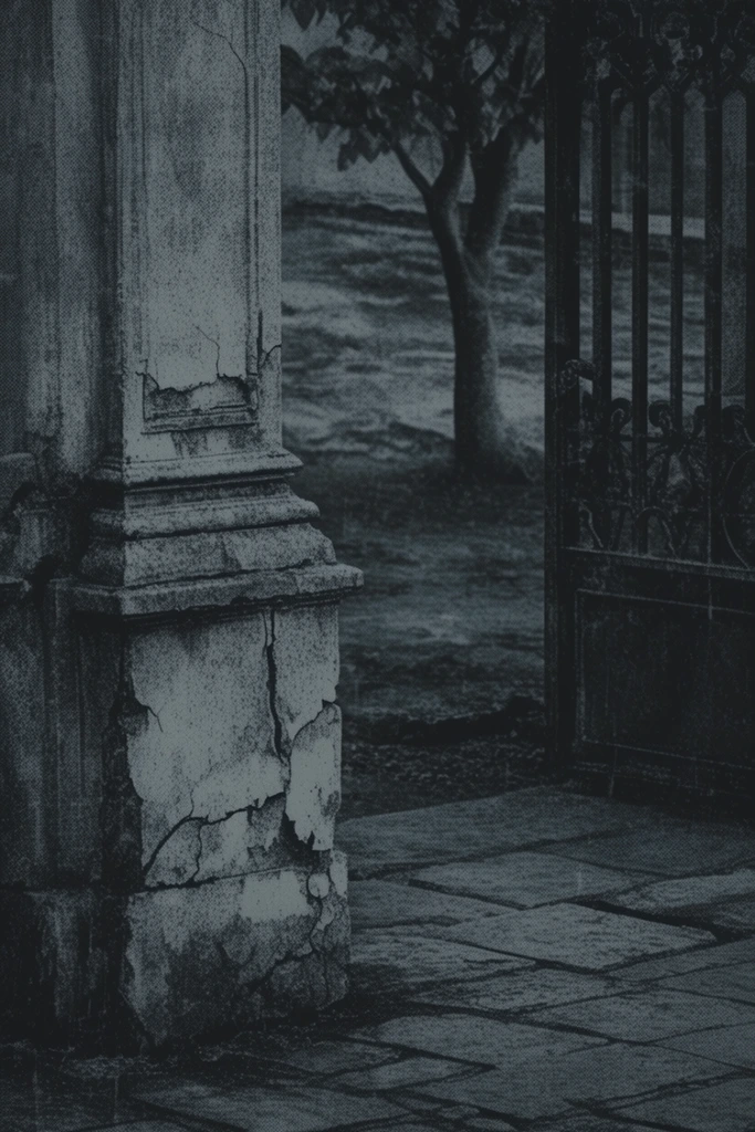 Stark Monochromatic Gothic style AI image example 2