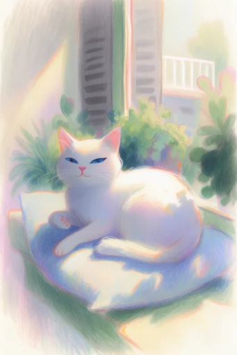 Ethereal Pastel Impressionism style reference image — shimmering dappled sunlight