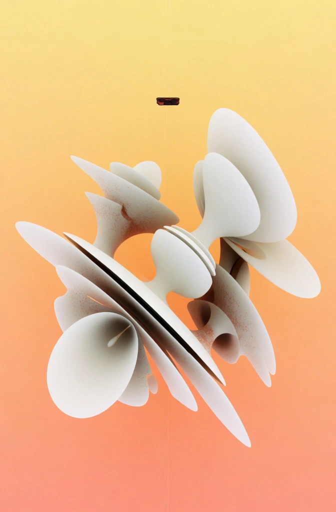 Ultra-high resolution surreal retro-futuristic mid century sci-fi retrofuturism, minimal abstract background, smooth texture, conceptual digital art, hyper-detailed, David Szauder style