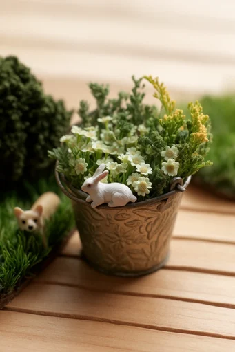 Macro Miniature Worlds style reference image — miniature diorama