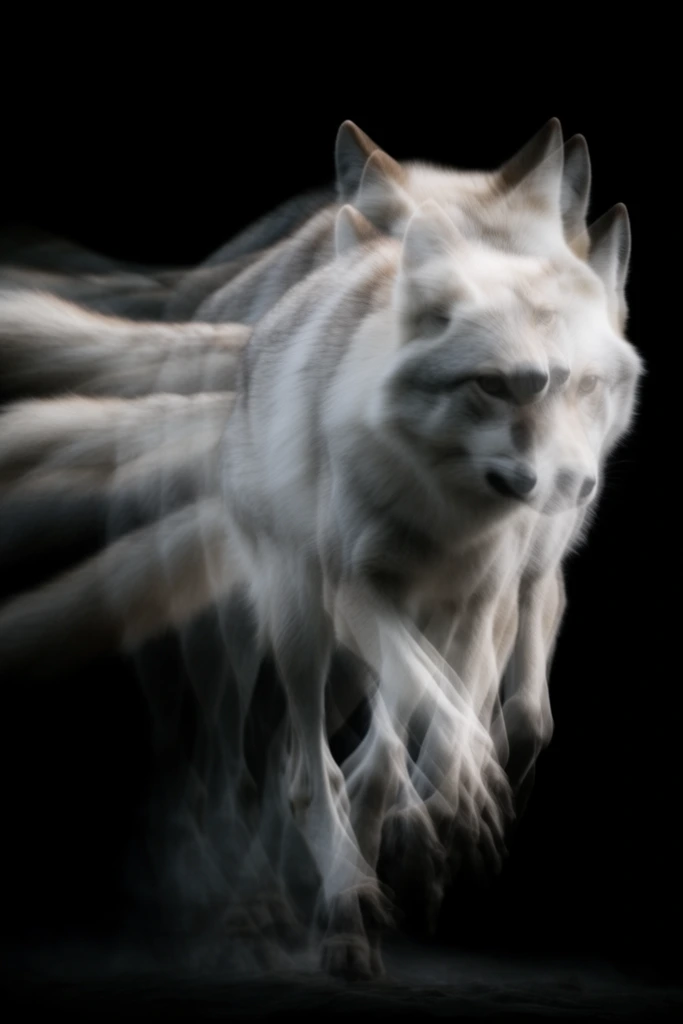 Monochromatic Kinetic Surrealism style AI image example 3