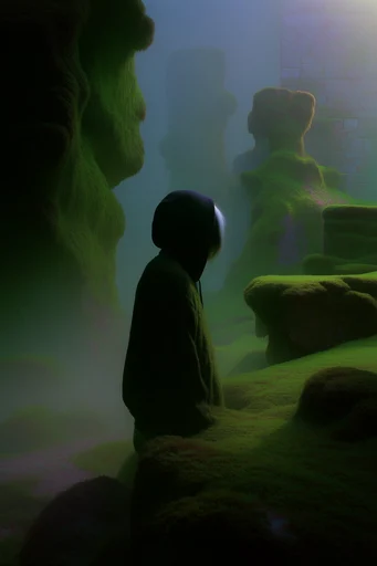Velvet Moss Surrealism moodboard — generate AI images in this style