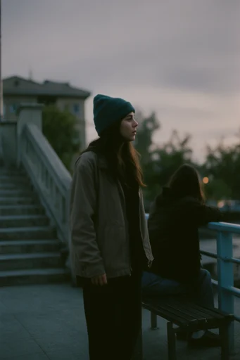 Cinematic Hazy Melancholy style reference image — cinematic film grain