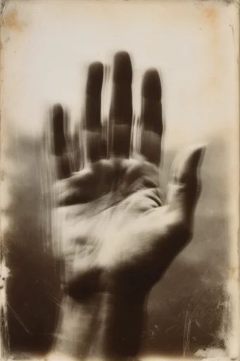 Haunting Pictorialist Ghostscapes style reference image — motion blur