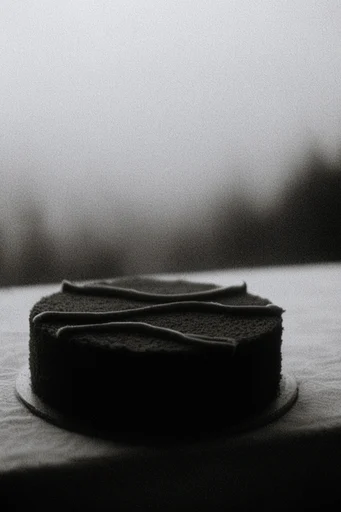 Monochrome Liminal Noir style reference image — textured black and white