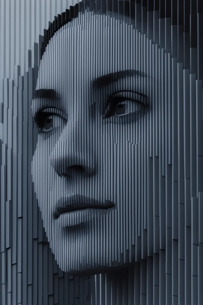 Monolithic Parametric Brutalism style AI image example 1