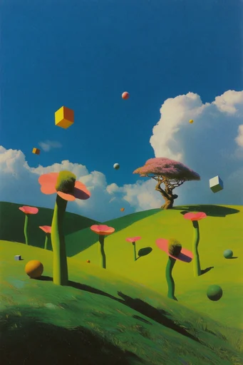 Surrealist Cobalt Horizon style reference image — liminal solitude