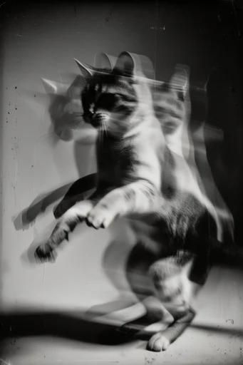 Spectral Analog Noir style reference image — scratched film texture