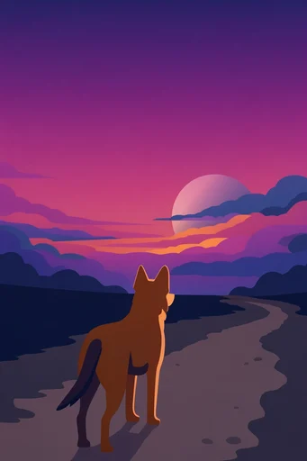 Luminous Twilight Horizons style reference image — glowing celestial bodies