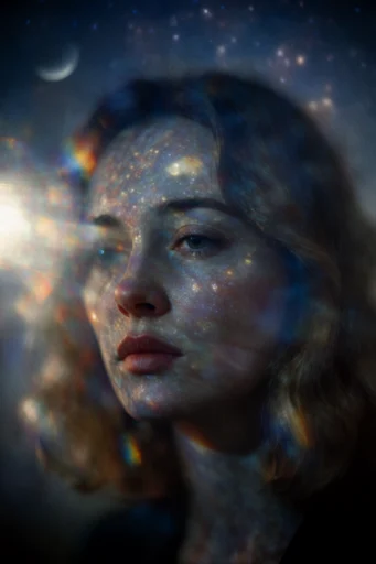 Ethereal Cosmic Surrealism style reference image — vintage sci-fi atmosphere