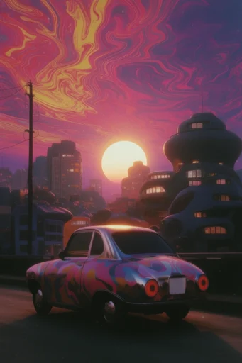 Nostalgic Cosmic Surrealism style reference image — retro sci-fi surrealism