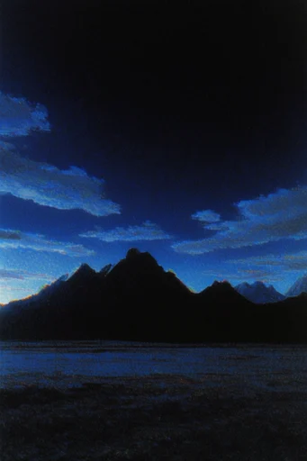 Nocturnal Cobalt Liminality style reference image — monochromatic cobalt blue