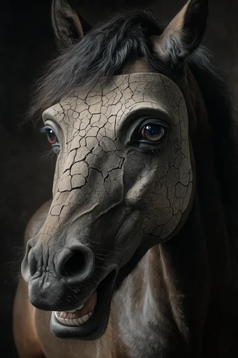 Gilded Fractured Surrealism style AI image example 3