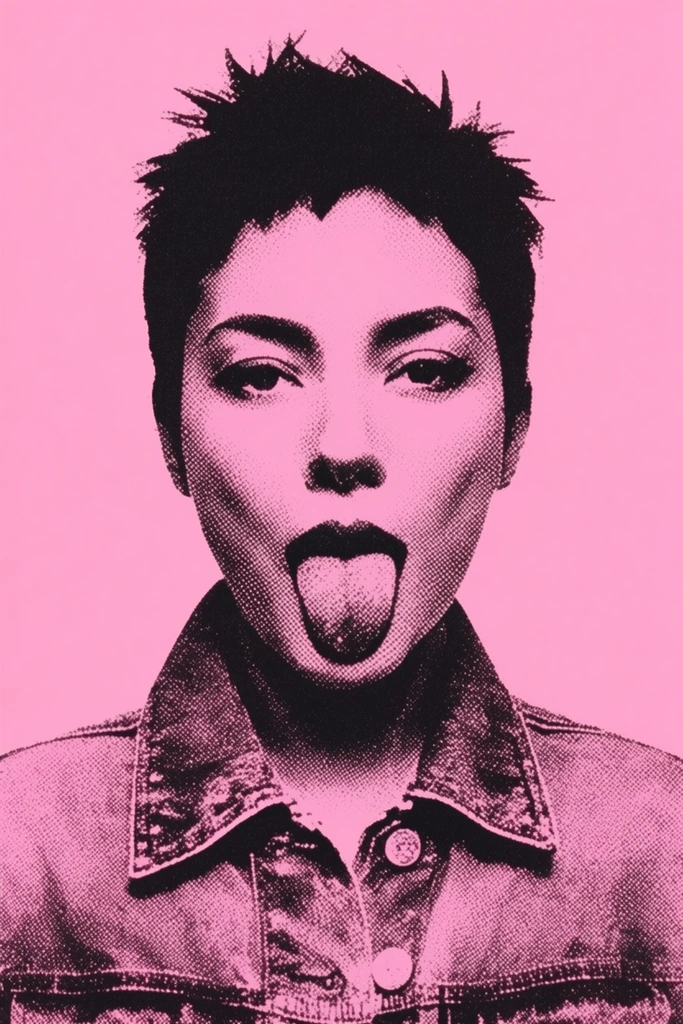 Gritty Neon Pop-Retro style AI image example 1