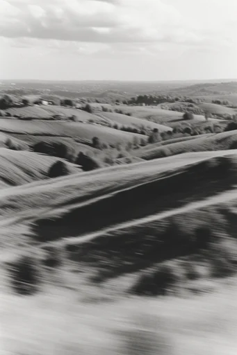 Ethereal Kinetic Monochrome style reference image — motion blur silhouette