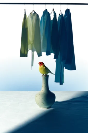 Clinical Avant-Garde Minimal style reference image — stark white background