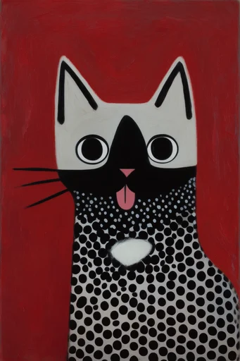 Textured Naive Modernism style reference image — flat perspective