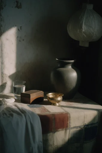 Cinematic Chiaroscuro Solitude style reference image — chiaroscuro lighting