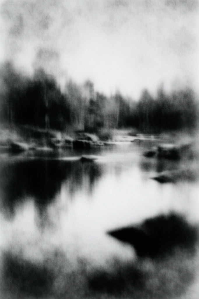 Ethereal Monochrome Noir style AI image example 2