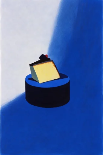 Cobalt Surreal Minimalism style reference image — glowing yellow accents