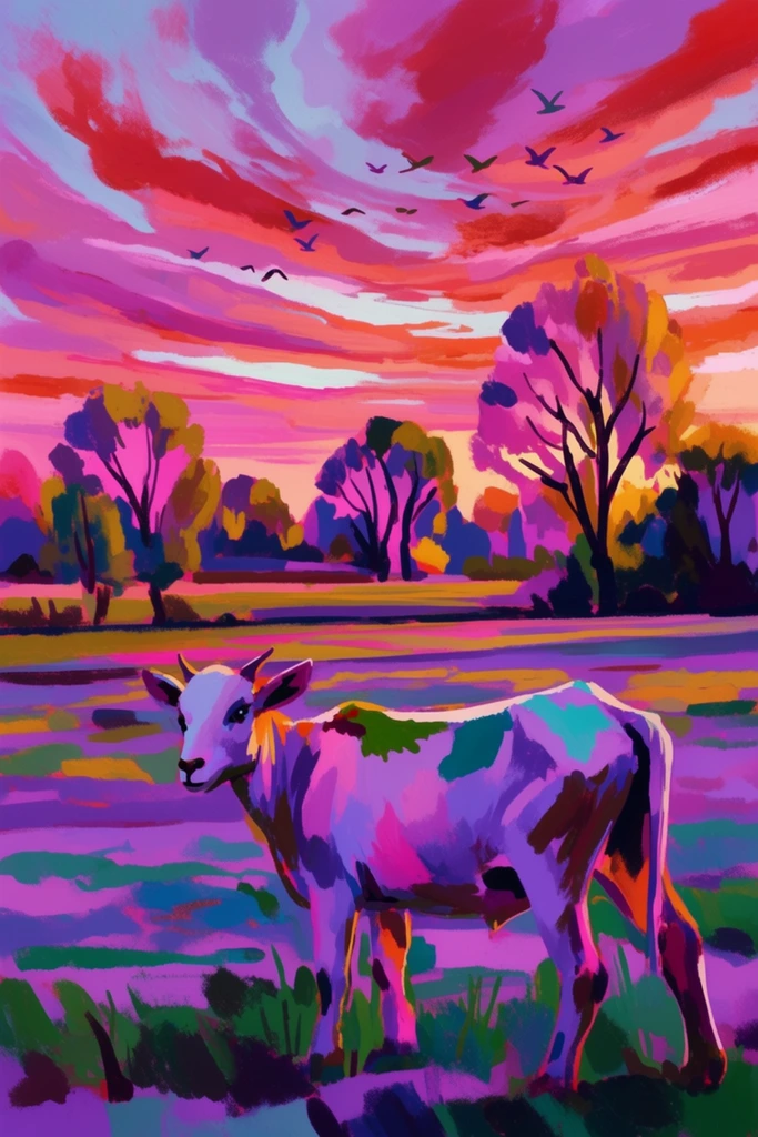 Vivid Impasto Expressionism style AI image example 3