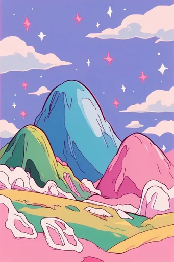 Neon Pastel Kawaii Core style reference image — kawaii anime style