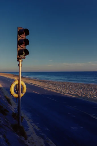Surreal Twilight Solitude style reference image — surreal minimalist composition