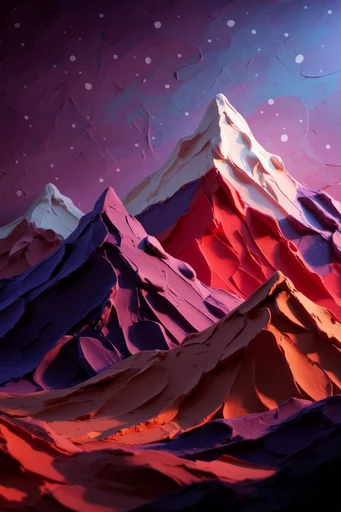 Sculptural Neon Chiaroscuro style reference image — thick impasto texture
