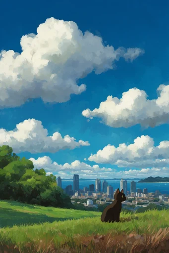 Vibrant Anime Escapism style reference image — stylized digital art